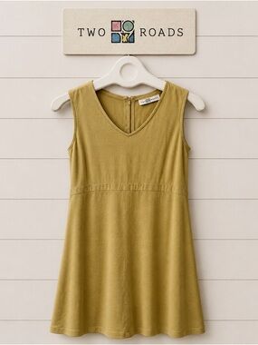 VTG TWO ROADS – SLEEVELESS MUSTARD DRESS – EST. SIZE M